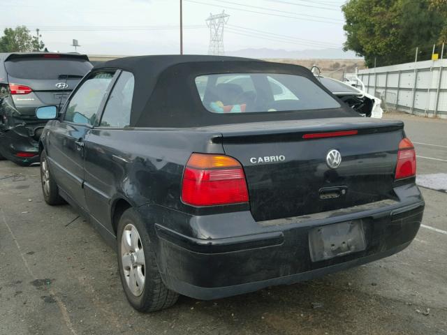 3VWDC21V72M802413 - 2002 VOLKSWAGEN CABRIO GLX 黑色 照片 3