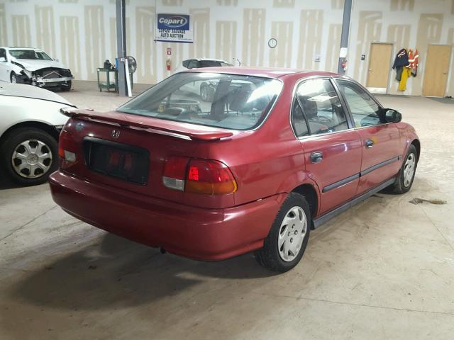 1HGEJ6572VL027560 - 1997 HONDA CIVIC LX MAROON photo 4