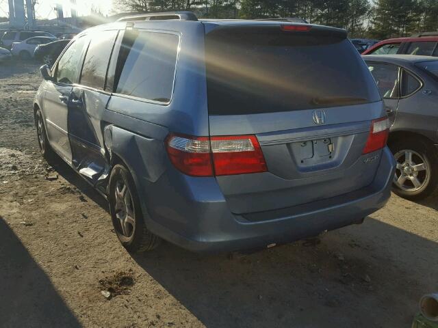 5FNRL38755B123478 - 2005 HONDA ODYSSEY EX BLUE photo 3