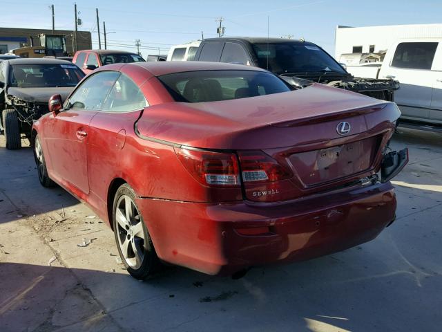 JTHFF2C2XB2516650 - 2011 LEXUS IS 250 MAROON photo 3