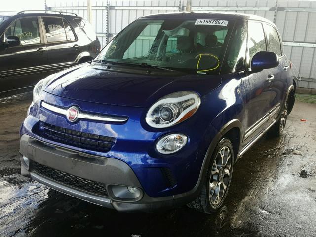 ZFBCFADH5FZ031592 - 2015 FIAT 500L TREKK BLUE photo 2