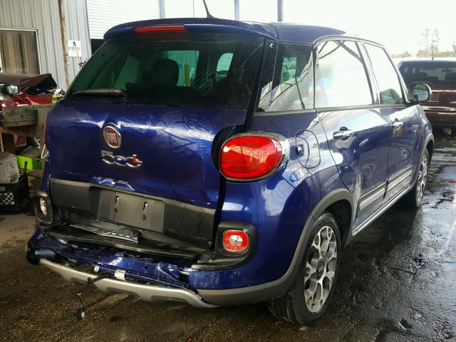 ZFBCFADH5FZ031592 - 2015 FIAT 500L TREKK BLUE photo 4