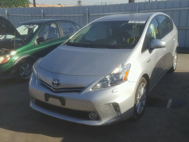 JTDZN3EUXD3229893 - 2013 TOYOTA PRIUS V SILVER photo 2