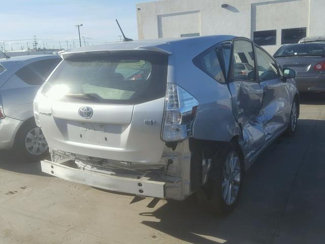 JTDZN3EUXD3229893 - 2013 TOYOTA PRIUS V SILVER photo 4