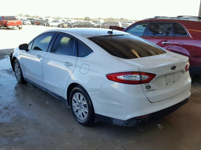 3FA6P0G77DR296400 - 2013 FORD FUSION S WHITE photo 3