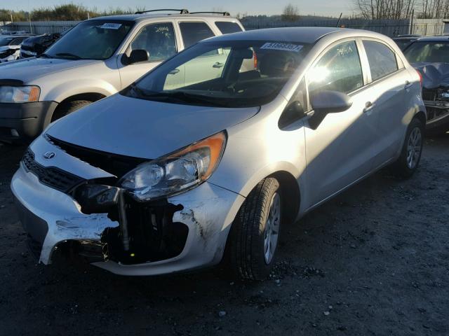 KNADM5A31D6138691 - 2013 KIA RIO LX SILVER photo 2