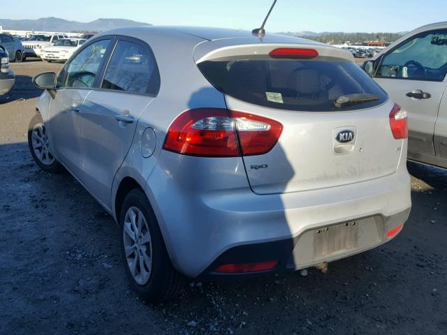 KNADM5A31D6138691 - 2013 KIA RIO LX SILVER photo 3