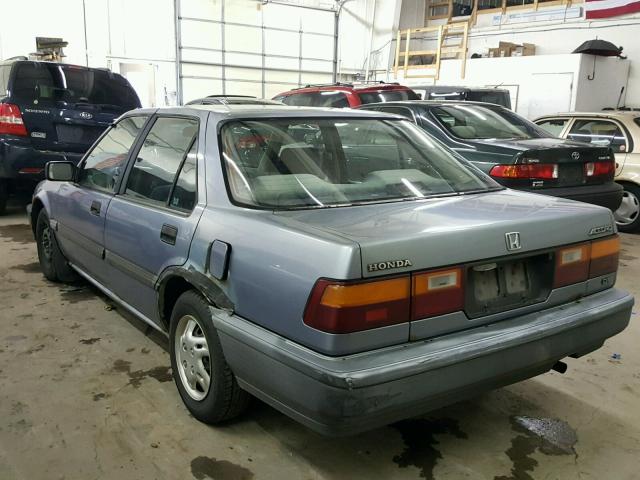 1HGCA562XJA192511 - 1988 HONDA ACCORD DX BLUE photo 3