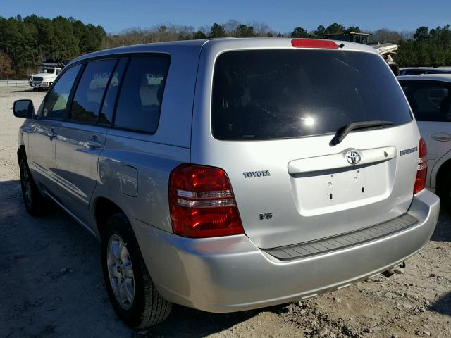 JTEGF21A120063302 - 2002 TOYOTA HIGHLANDER SILVER photo 3