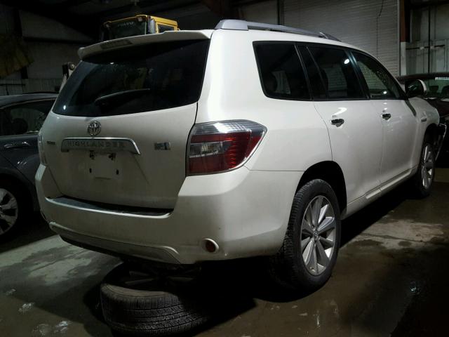 JTEEW41A582020064 - 2008 TOYOTA HIGHLANDER WHITE photo 4