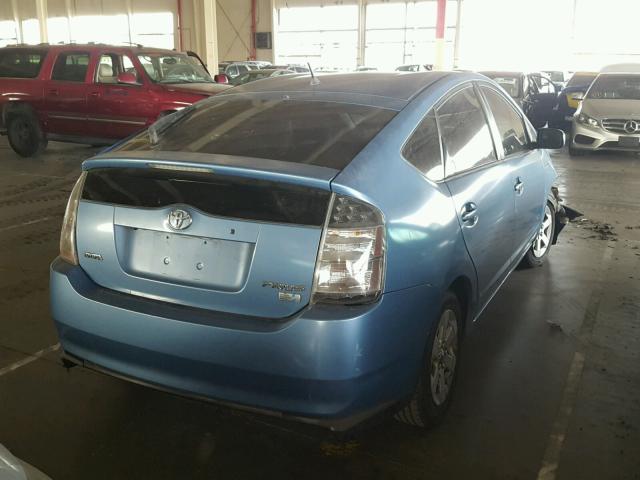 JTDKB20U467080954 - 2006 TOYOTA PRIUS BLUE photo 4