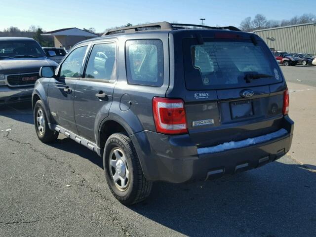 1FMCU02Z48KA06182 - 2008 FORD ESCAPE XLS GRAY photo 3