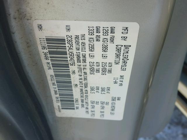 2C8GP54LX5R342756 - 2005 CHRYSLER TOWN & COU GOLD photo 10