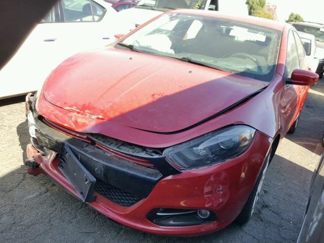 1C3CDFBH8DD648907 - 2013 DODGE DART SXT RED photo 2