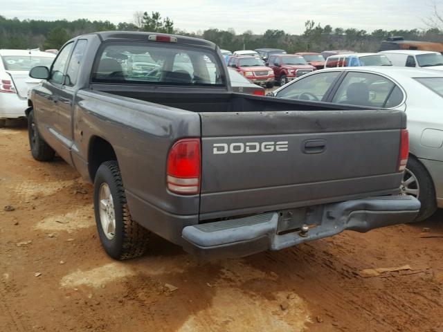 1B7GL32X52S522275 - 2002 DODGE DAKOTA SPO GRAY photo 3