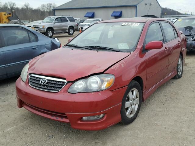 2T1BR32E28C895646 - 2008 TOYOTA COROLLA CE RED photo 2