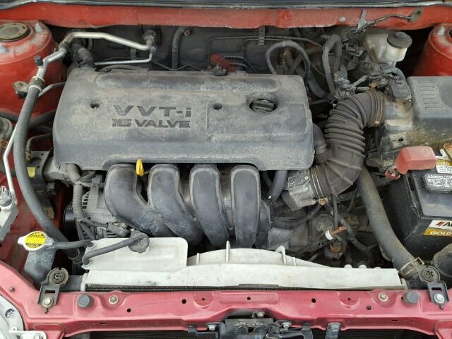 2T1BR32E28C895646 - 2008 TOYOTA COROLLA CE RED photo 7