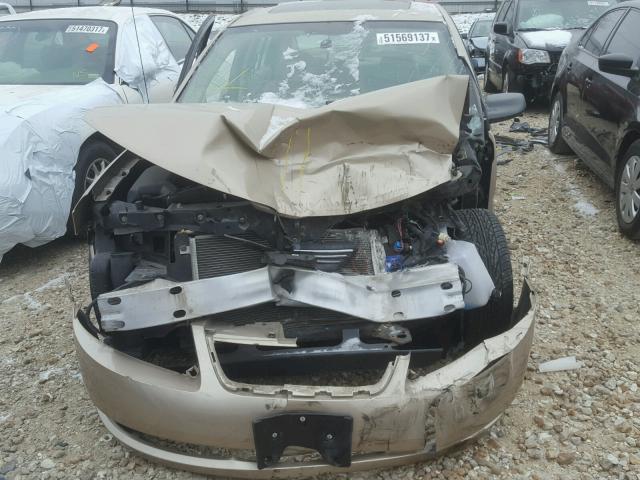 1G8AJ55F77Z191413 - 2007 SATURN ION LEVEL GOLD photo 7