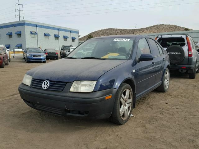 3VWTG69M51M155740 - 2001 VOLKSWAGEN JETTA GLX BLUE photo 2