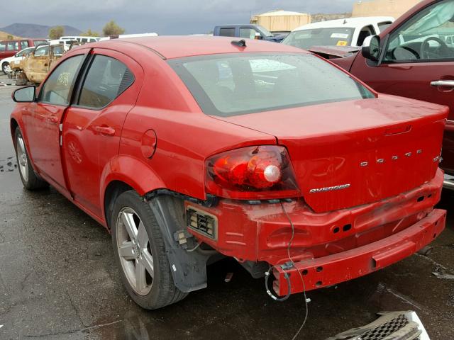 1C3CDZCB6DN660740 - 2013 DODGE AVENGER SX RED photo 3