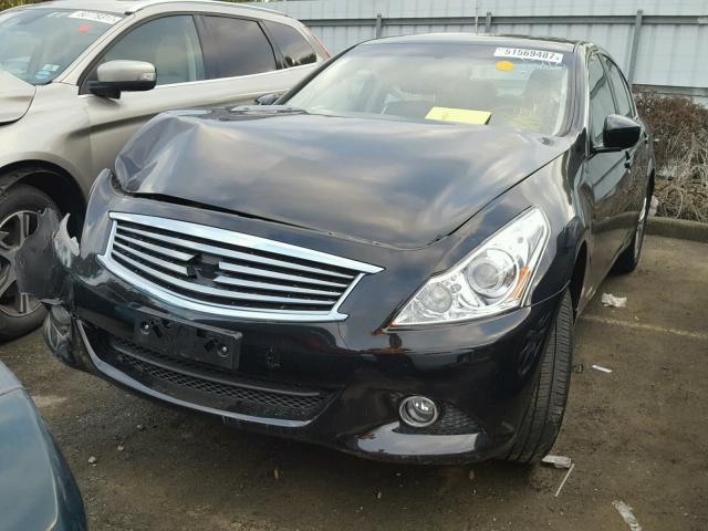 JN1CV6AP4DM726572 - 2013 INFINITI G37 BASE BLACK photo 2