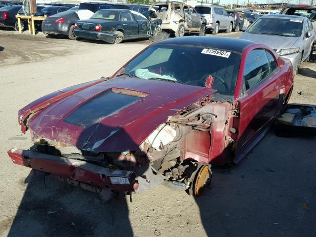 1FAFP40634F176440 - 2004 FORD MUSTANG BURGUNDY photo 2