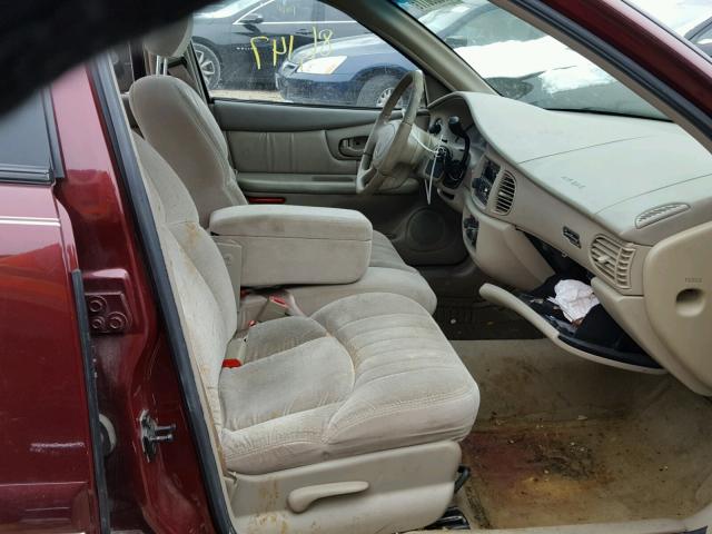 2G4WS52M9X1461399 - 1999 BUICK CENTURY CU MAROON photo 5