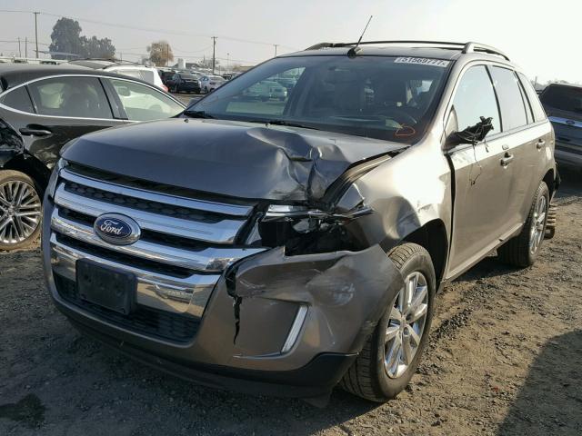 2FMDK3JC3DBA59257 - 2013 FORD EDGE SEL BROWN photo 2