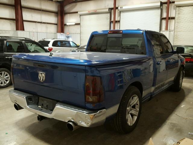 1D7RB1GT9AS106255 - 2010 DODGE RAM 1500 BLUE photo 4