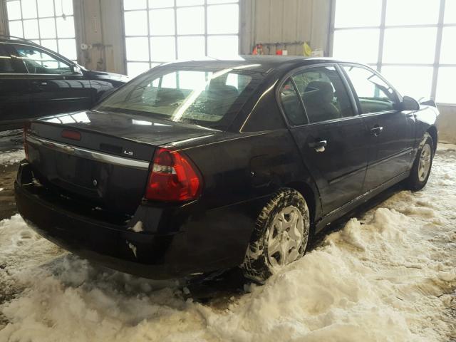 1G1ZS51F96F120119 - 2006 CHEVROLET MALIBU LS BLACK photo 4