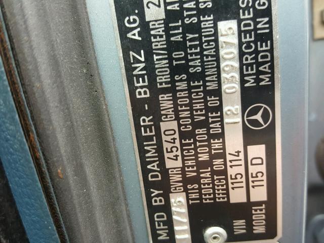 11511412039075 - 1976 MERCEDES-BENZ 300 D BLUE photo 10