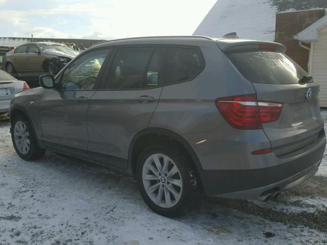 5UXWX9C54E0D42786 - 2014 BMW X3 XDRIVE2 GRAY photo 3