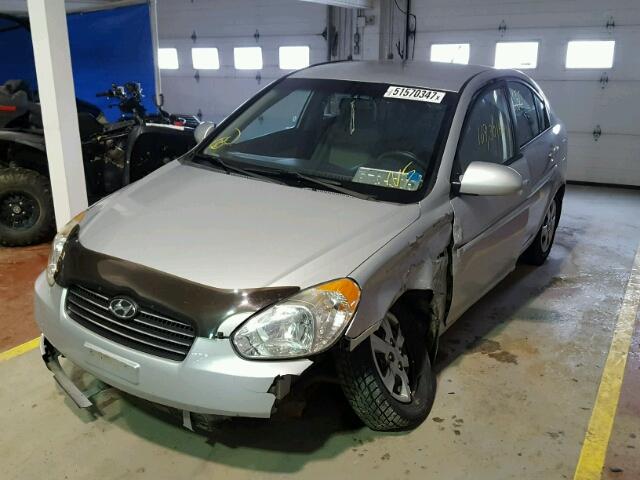 KMHCN45C38U253726 - 2008 HYUNDAI ACCENT GLS SILVER photo 2