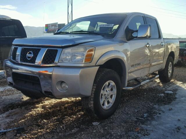 1N6AA07B05N540500 - 2005 NISSAN TITAN XE SILVER photo 2