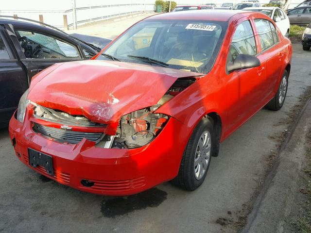 1G1AB5F53A7237310 - 2010 CHEVROLET COBALT LS RED photo 2