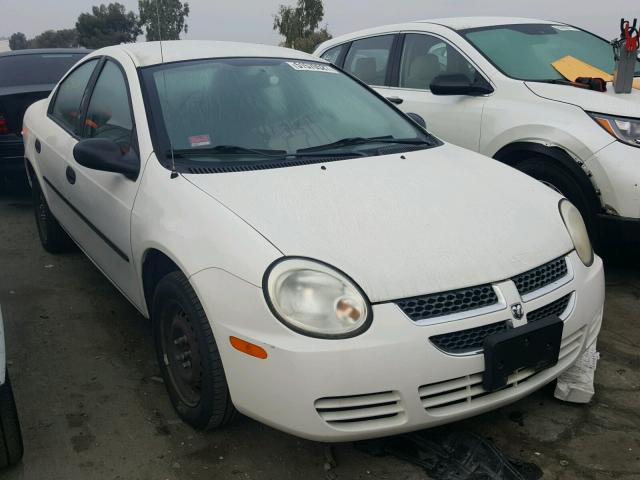 1B3ES26C04D557830 - 2004 DODGE NEON BASE WHITE photo 1