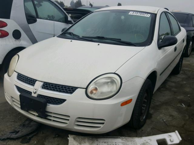 1B3ES26C04D557830 - 2004 DODGE NEON BASE WHITE photo 2