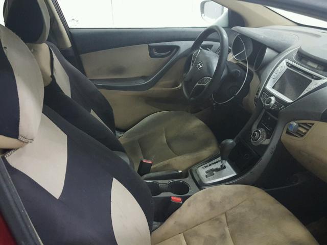 KMHDH4AE2BU089959 - 2011 HYUNDAI ELANTRA GL RED photo 5