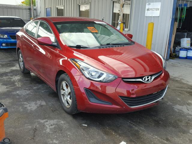 5NPDH4AE3EH507691 - 2014 HYUNDAI ELANTRA SE RED photo 1