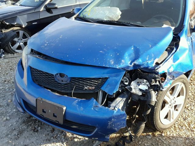 1NXBE40E29Z032558 - 2009 TOYOTA COROLLA XR 蓝色 照片 9