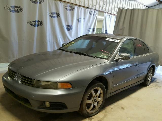 4A3AA46H33E132809 - 2003 MITSUBISHI GALANT ES GRAY photo 2