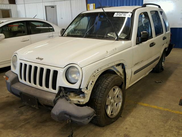 1J4GL48K63W574925 - 2003 JEEP LIBERTY SP WHITE photo 2