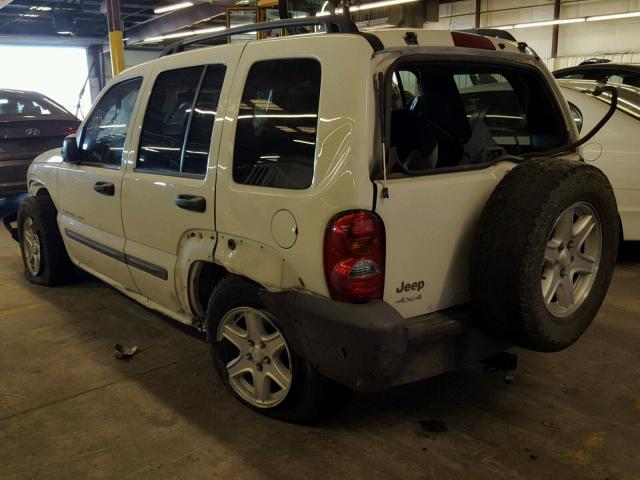 1J4GL48K63W574925 - 2003 JEEP LIBERTY SP WHITE photo 3