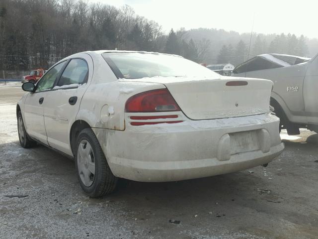 1B3EL36X64N289947 - 2004 DODGE STRATUS SE WHITE photo 3