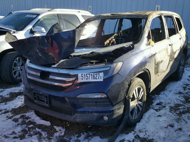 5FNYF6H51HB040427 - 2017 HONDA PILOT EXL BURN photo 2