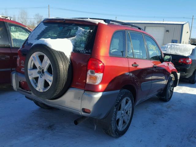 JTEGH20V030095349 - 2003 TOYOTA RAV4 RED photo 4