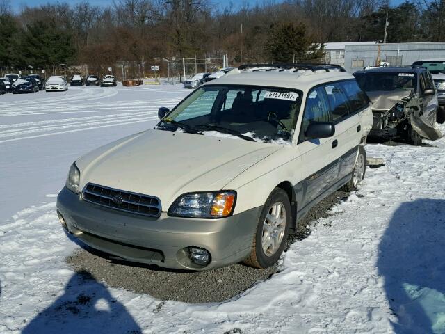 4S3BH665827623660 - 2002 SUBARU LEGACY OUT WHITE photo 2