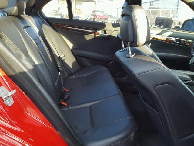 WDDGF81X69F262998 - 2009 MERCEDES-BENZ C 300 4MAT RED photo 6