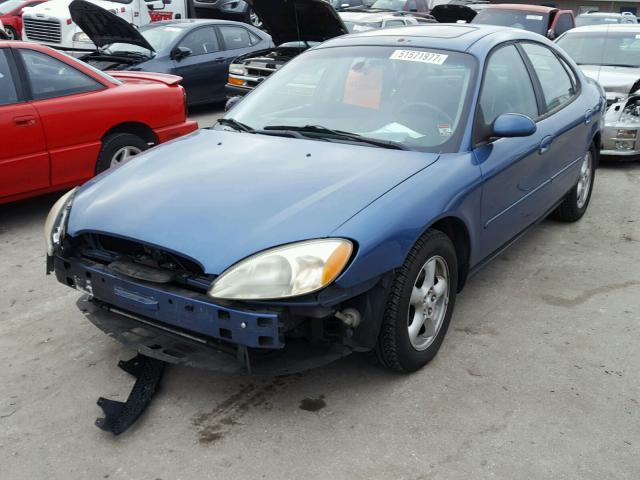 1FAHP55U12G151579 - 2002 FORD TAURUS SES BLUE photo 2