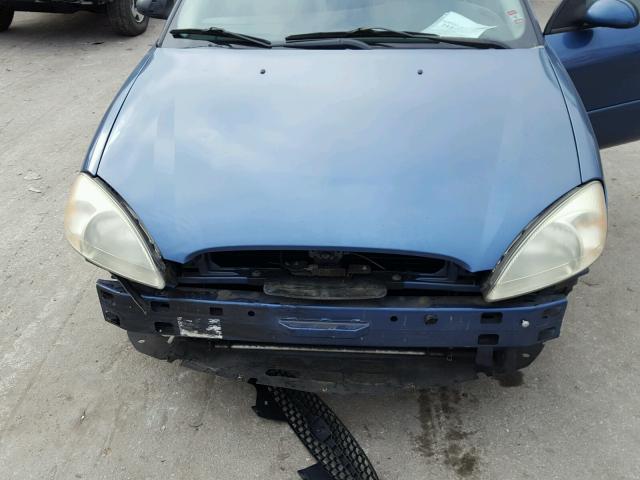 1FAHP55U12G151579 - 2002 FORD TAURUS SES BLUE photo 7